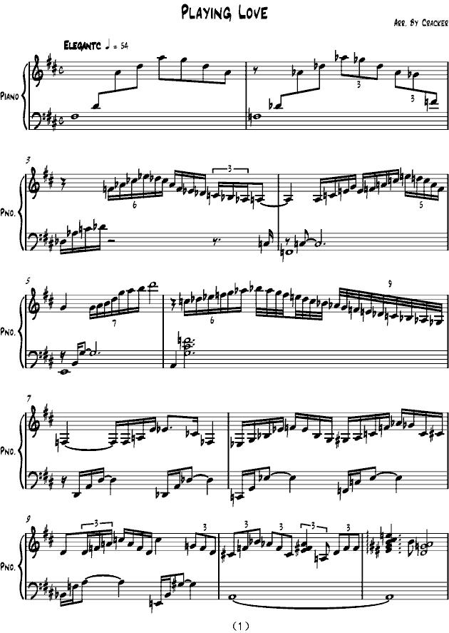 playing love钢琴曲谱（图1）