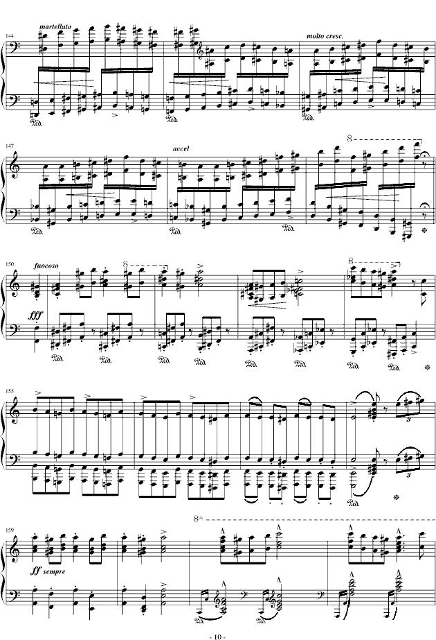 拉科奇进行曲（匈牙利狂想曲15号）钢琴曲谱（图10）