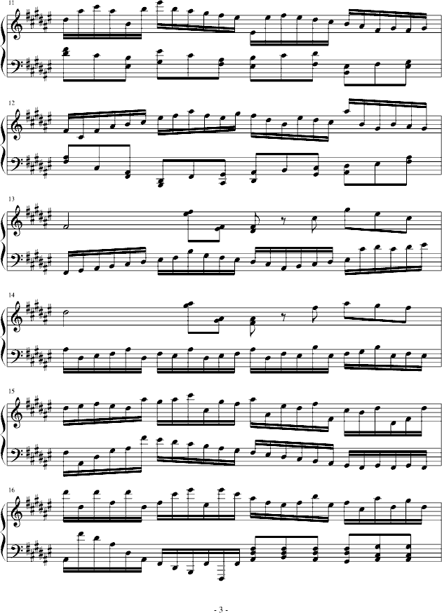 酒疯之曲钢琴曲谱（图3）