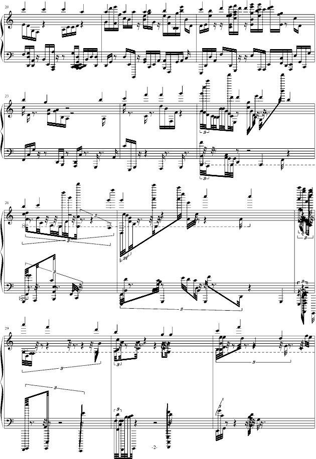 疯狂的母鸡钢琴曲谱（图2）