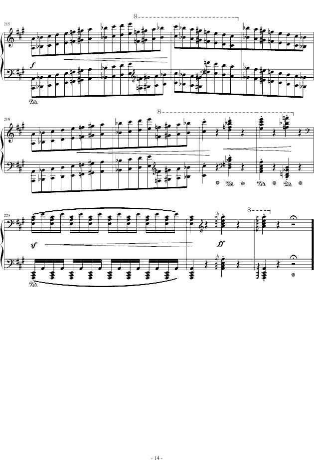 拉科奇进行曲（匈牙利狂想曲15号）钢琴曲谱（图14）