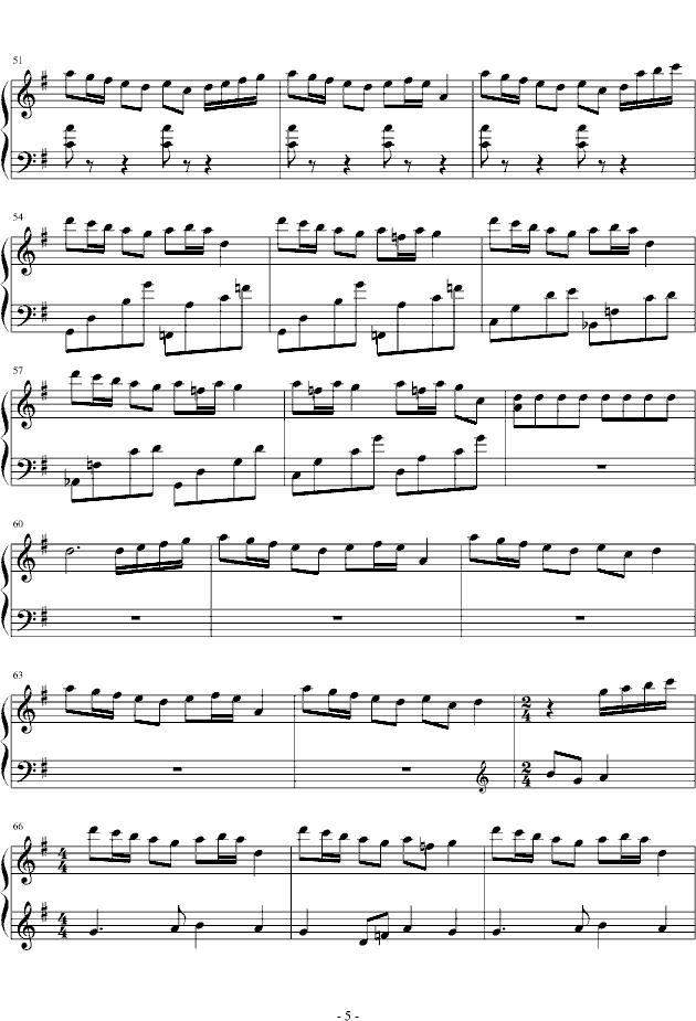 麻雀与小孩钢琴曲谱（图5）