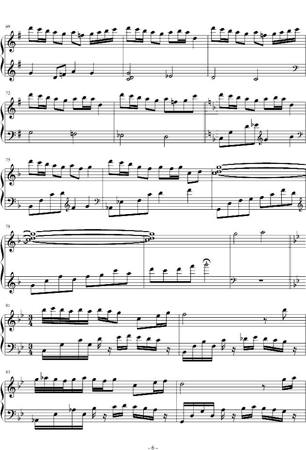 麻雀与小孩钢琴曲谱（图6）