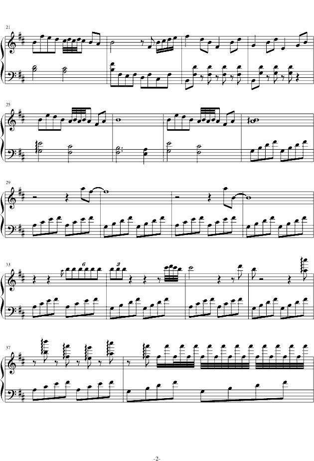 晚秋钢琴曲谱（图2）