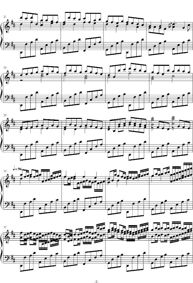 卡农二重奏钢琴曲谱（图2）