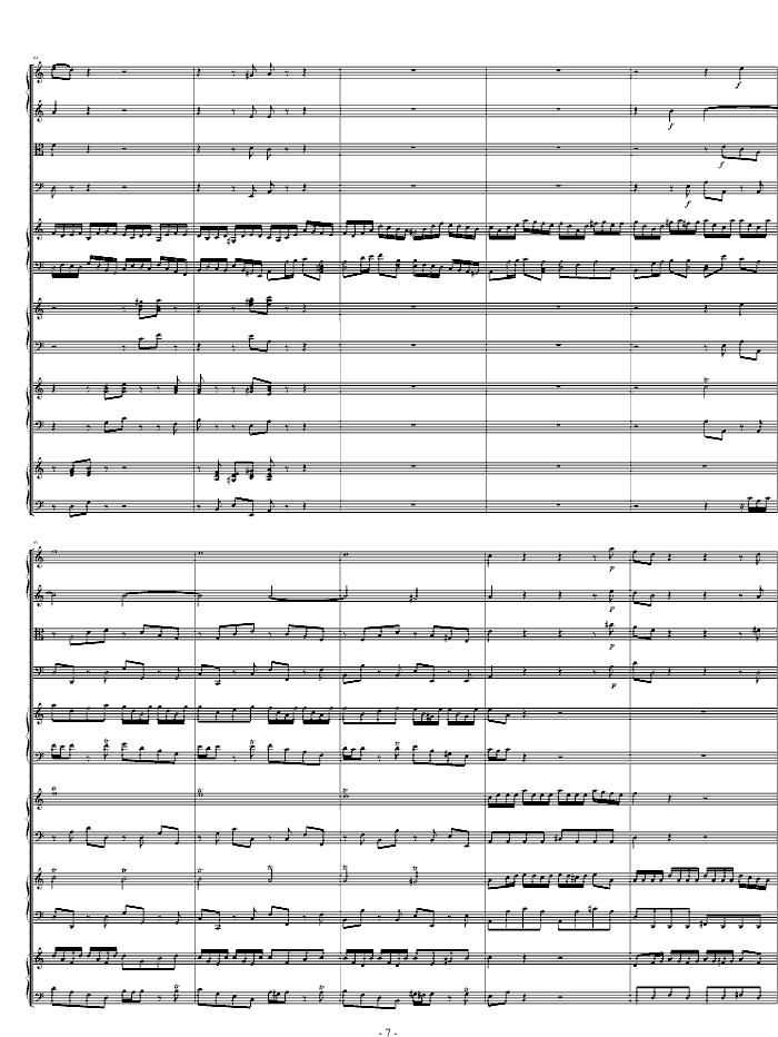 四羽管键琴协奏曲 BWV1065钢琴曲谱（图7）
