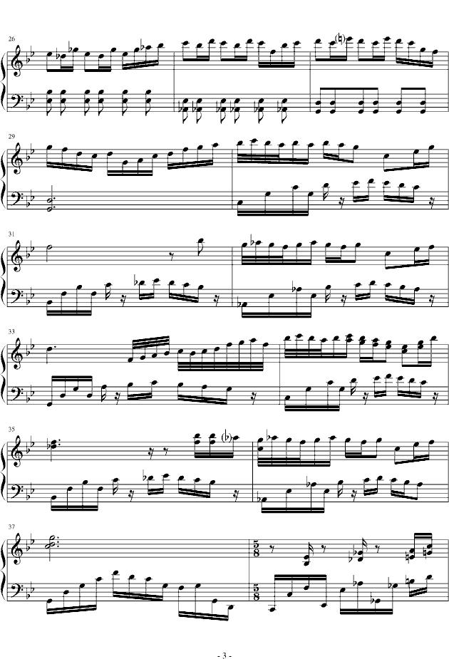 麻雀与小孩钢琴曲谱（图3）
