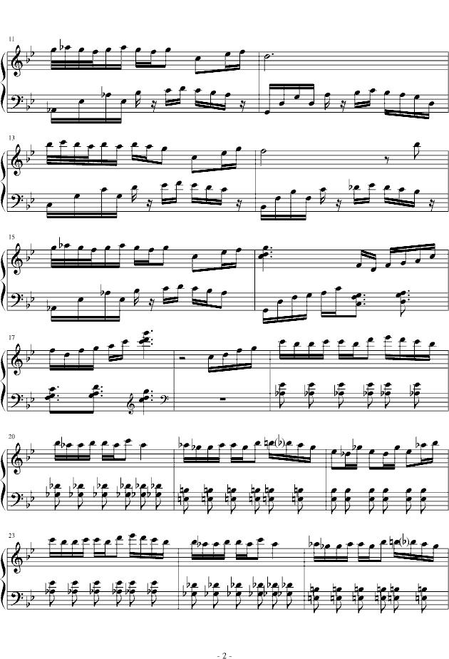麻雀与小孩钢琴曲谱（图2）