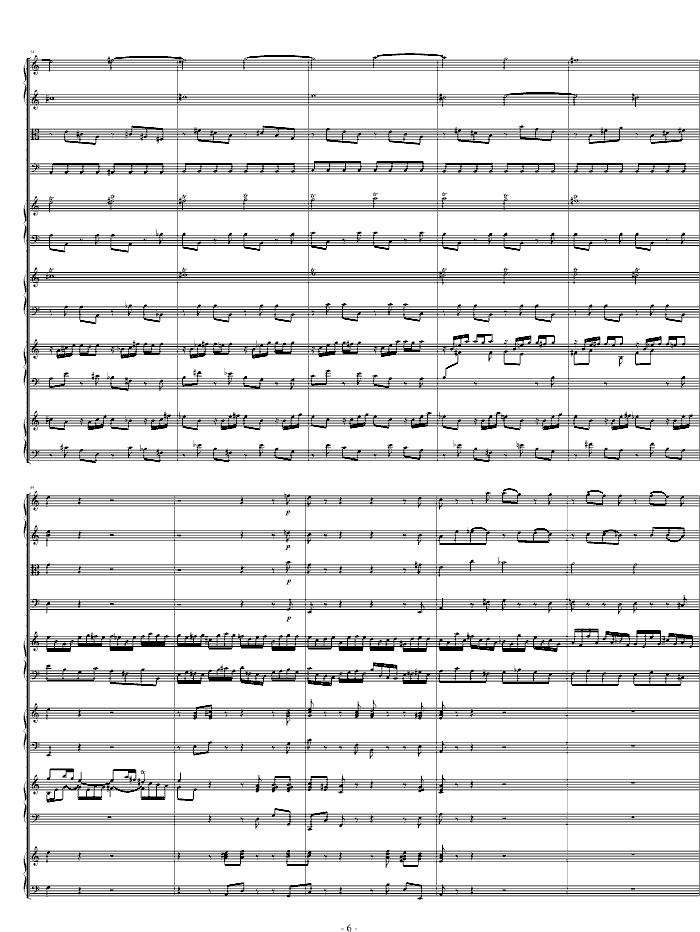 四羽管键琴协奏曲 BWV1065钢琴曲谱（图6）