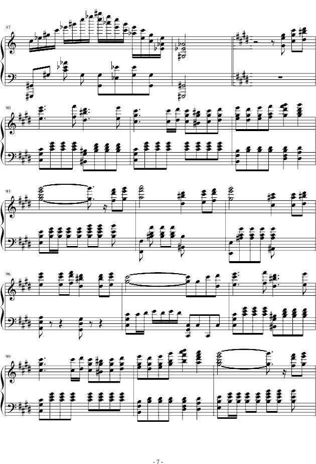 悲怆第三乐章钢琴曲谱（图7）