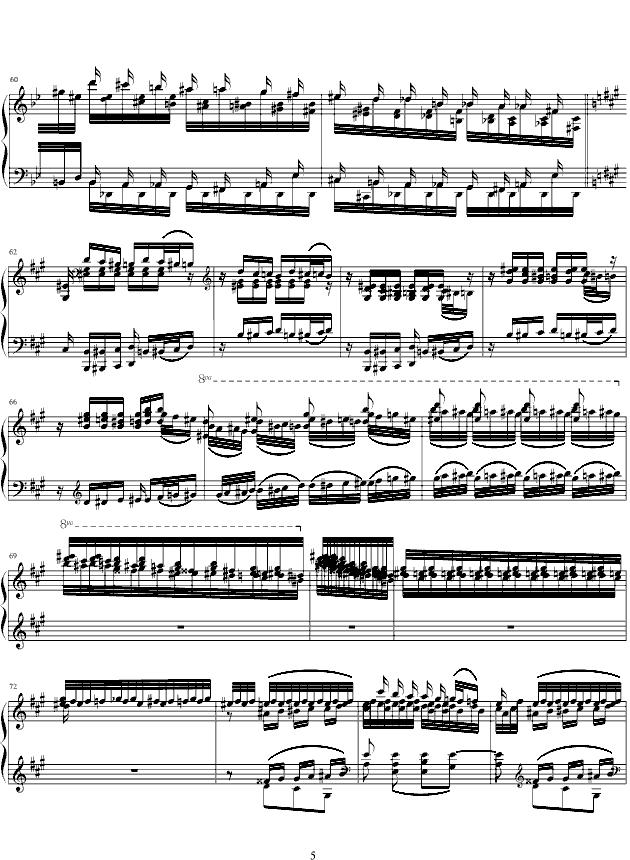 Feux Follets钢琴曲谱（图5）
