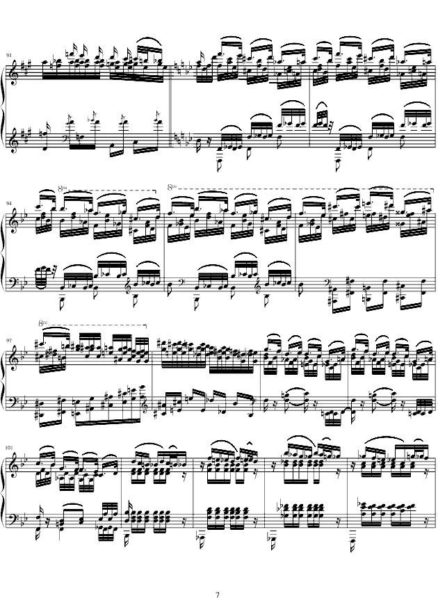 Feux Follets钢琴曲谱（图7）