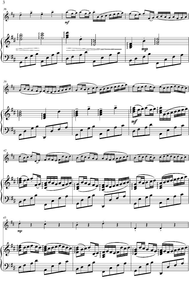 Kanon in D（卡农、小提琴+钢琴）钢琴曲谱（图3）