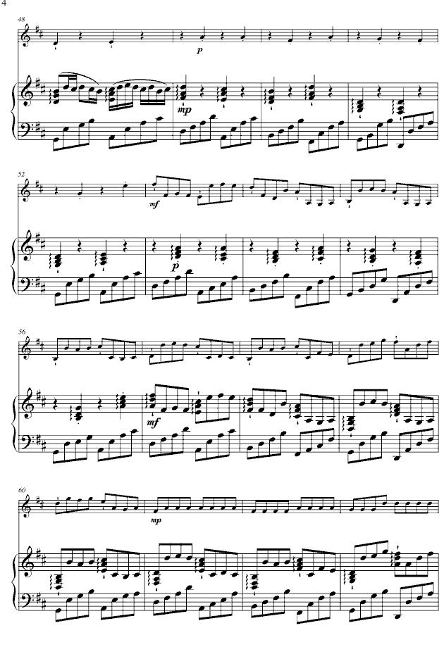 Kanon in D（卡农、小提琴+钢琴）钢琴曲谱（图4）