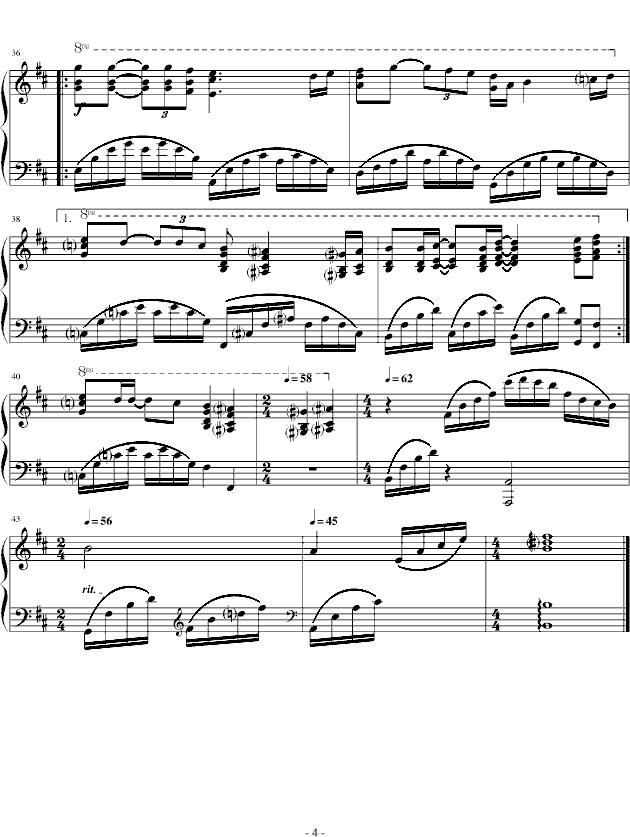 HELLO钢琴曲谱（图4）