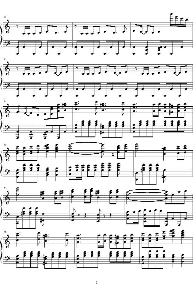 悲怆第三乐章钢琴曲谱（图2）