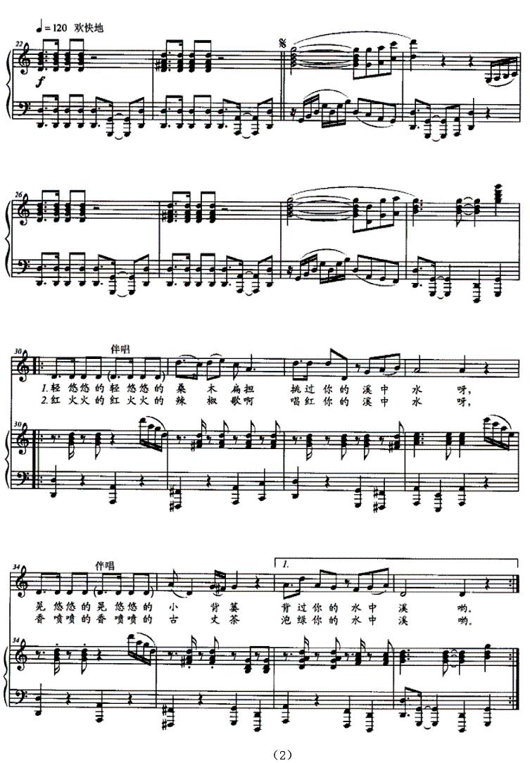 迷人的罗依溪（正谱）钢琴曲谱（图2）