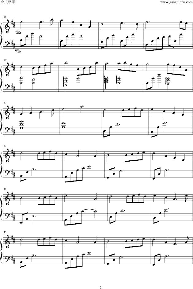 《蜗居》钢琴曲《且听风吟》钢琴曲谱（图2）