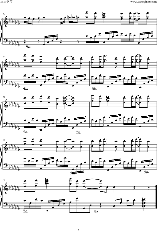 仰望星空钢琴曲谱（图5）