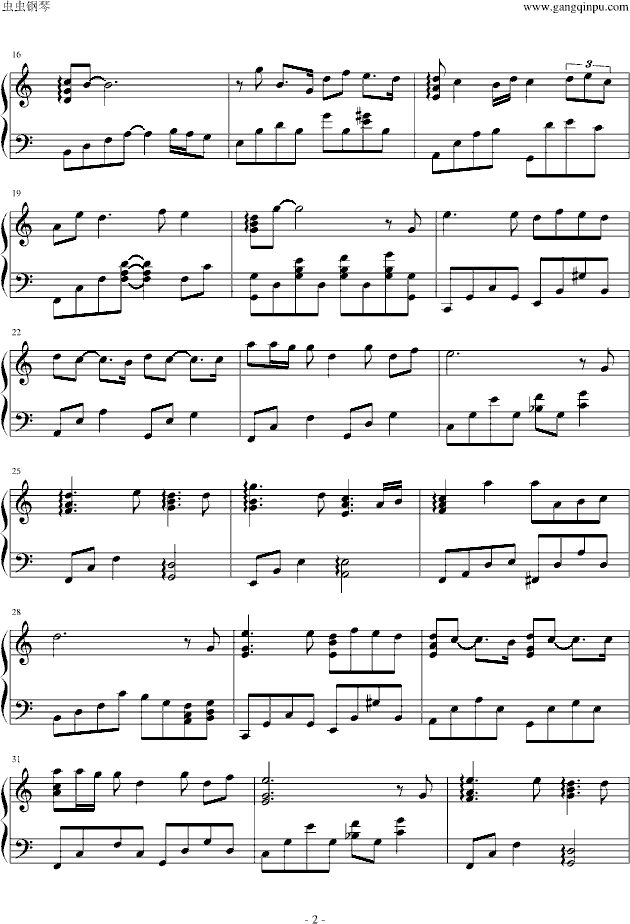 一次幸福的机会钢琴曲谱（图2）