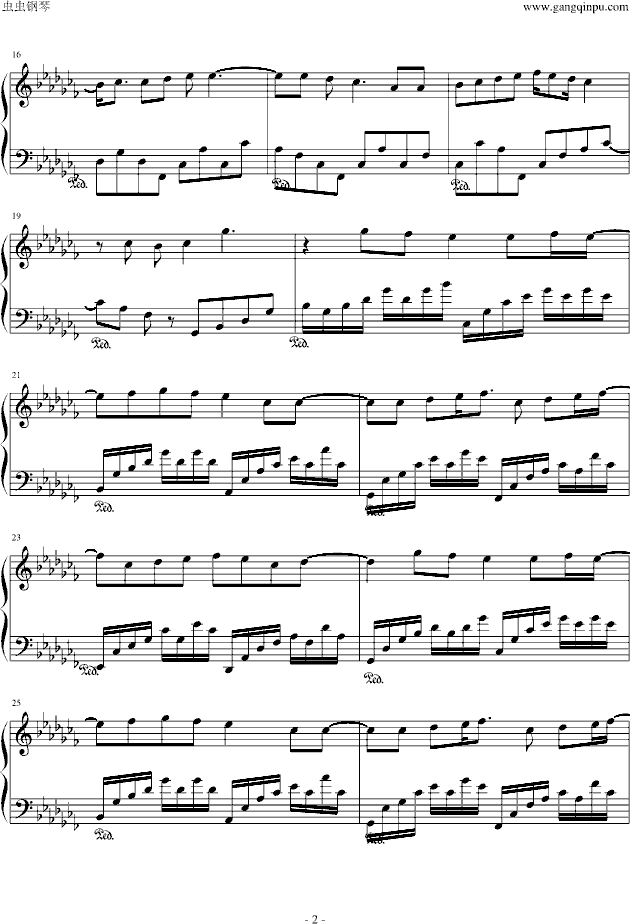 仰望星空钢琴曲谱（图2）