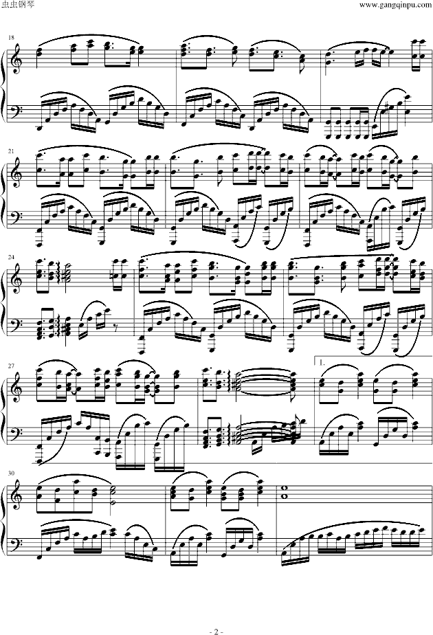 刺鸟钢琴曲谱（图2）