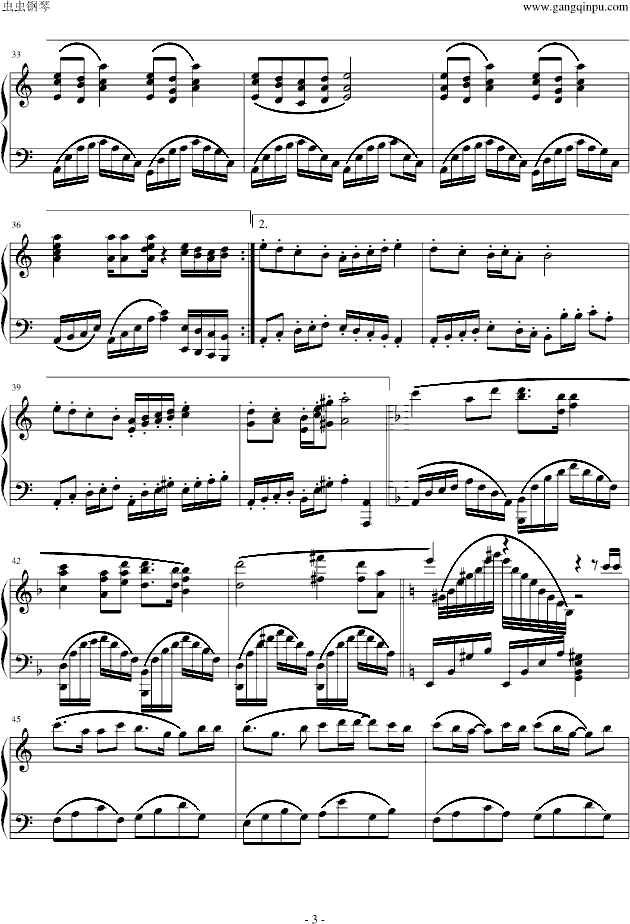 刺鸟钢琴曲谱（图3）