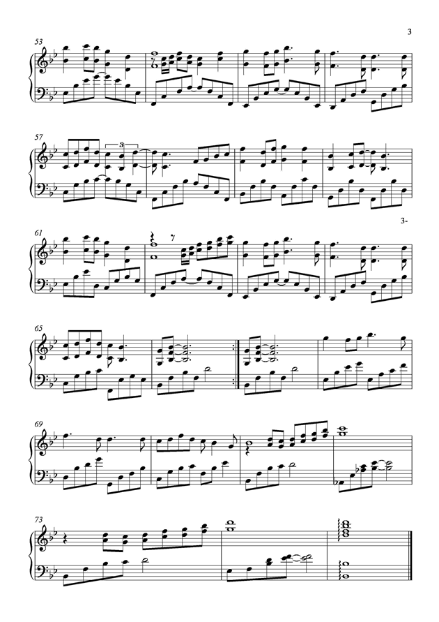 城里的月光钢琴曲谱（图3）