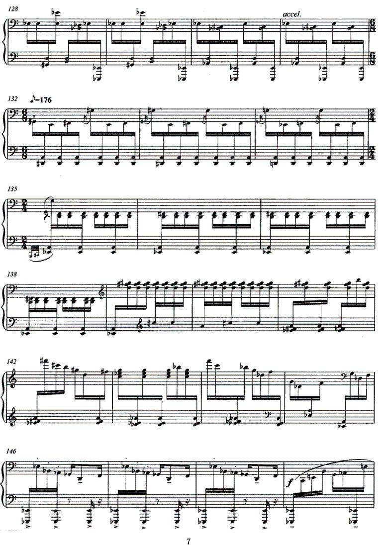 奏鸣曲（薛瑾作曲版）钢琴曲谱（图7）