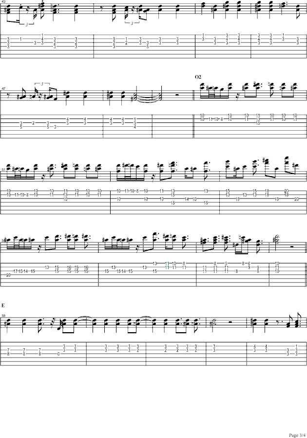 不完整的旋律钢琴曲谱（图3）