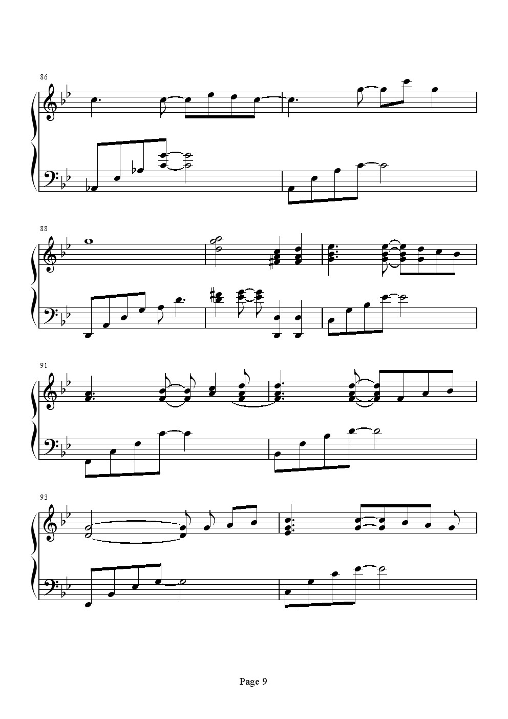 从开始到现在 钢琴弹唱版钢琴曲谱（图9）