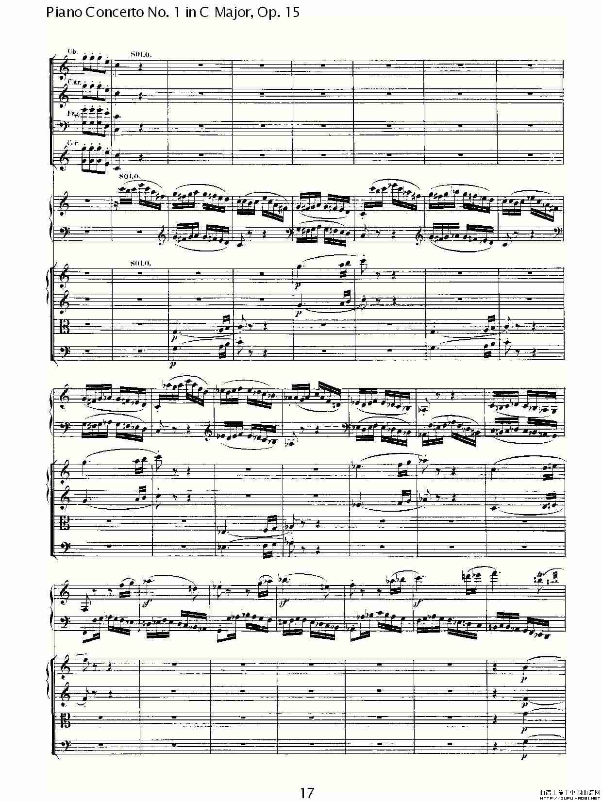 C大调钢琴第一协奏曲 Op.15 第三乐章钢琴曲谱（图9）