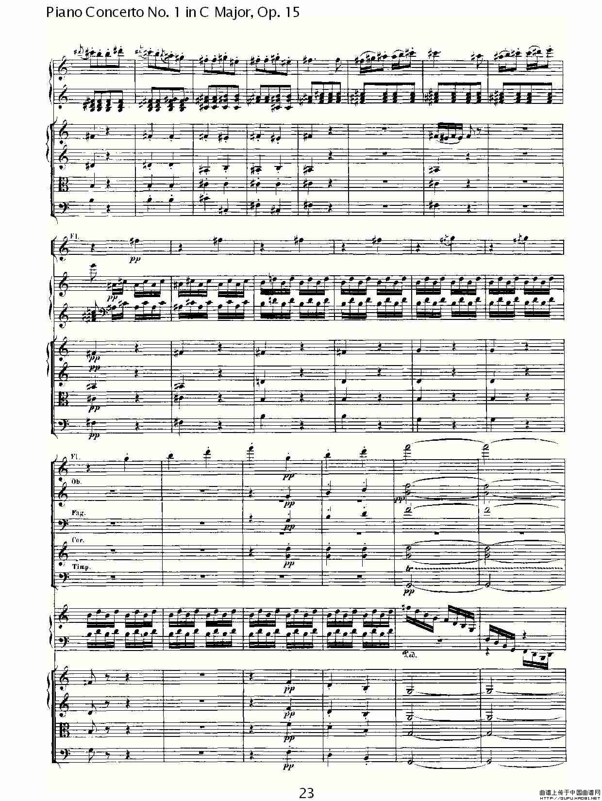C大调钢琴第一协奏曲 Op.15 第三乐章钢琴曲谱（图12）
