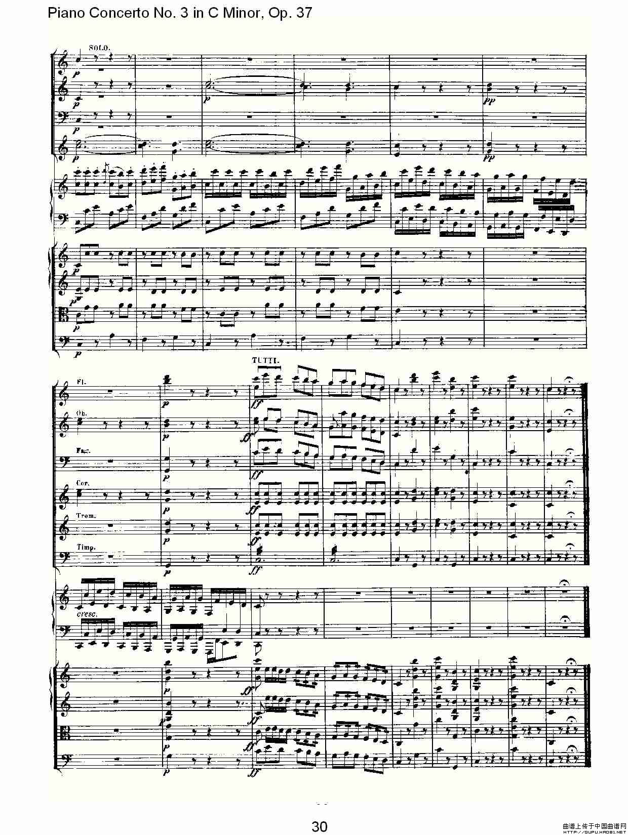 C小调钢琴第三协奏曲 Op.37  第三乐章钢琴曲谱（图15）