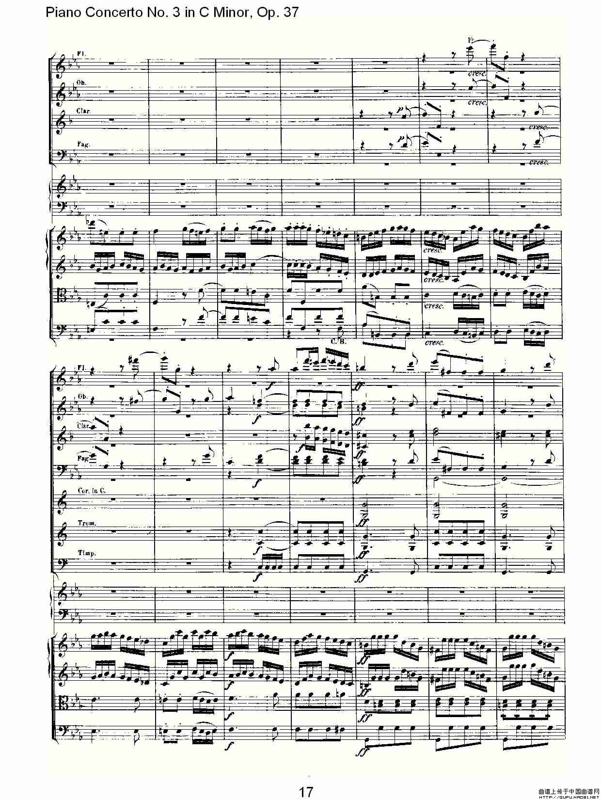 C小调钢琴第三协奏曲 Op.37  第三乐章钢琴曲谱（图9）