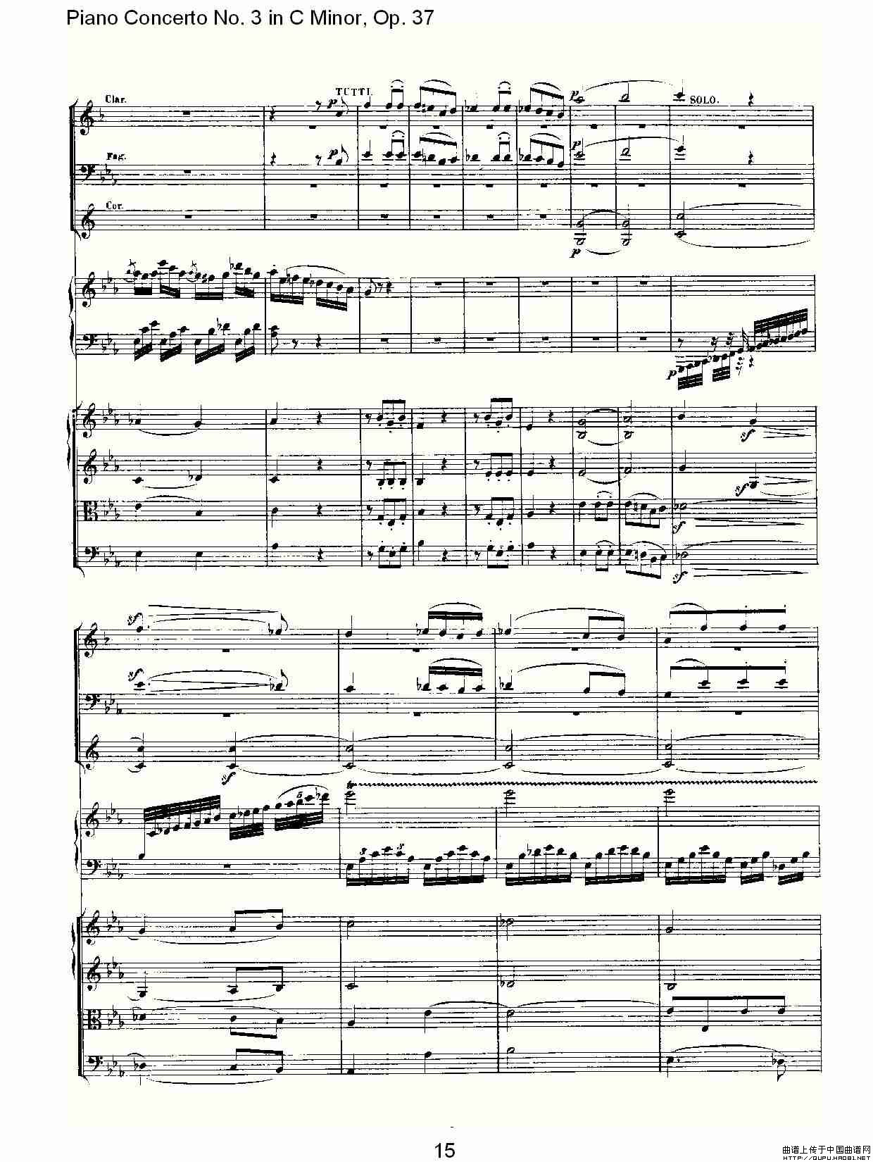C小调钢琴第三协奏曲 Op.37  第三乐章钢琴曲谱（图8）