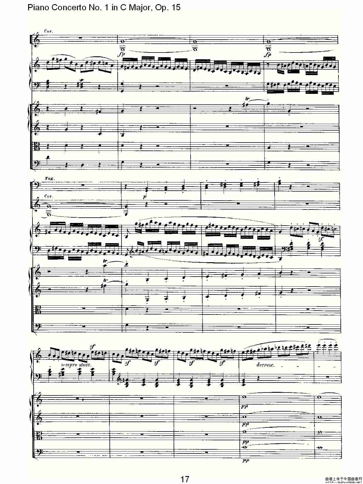 C大调钢琴第一协奏曲 Op.15 第一乐章钢琴曲谱（图9）