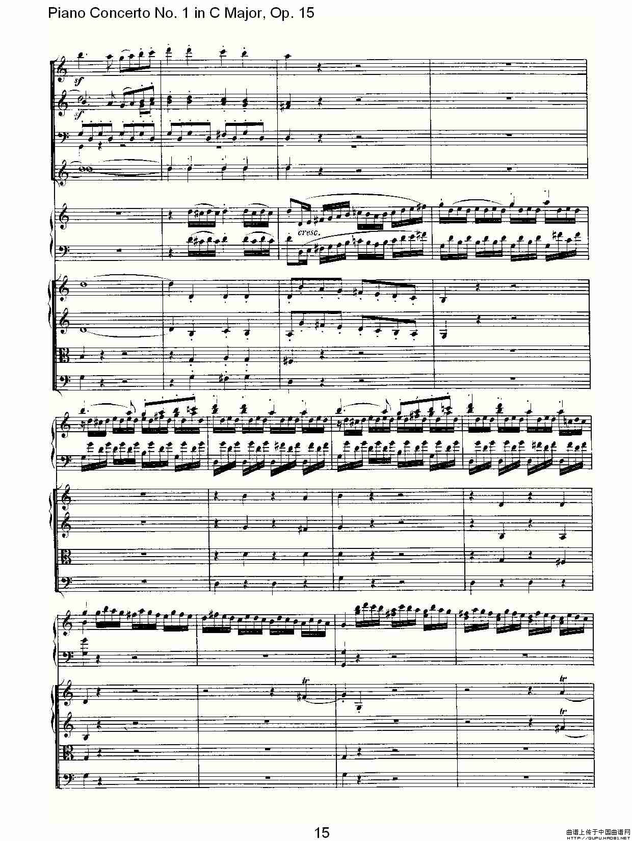 C大调钢琴第一协奏曲 Op.15 第一乐章钢琴曲谱（图8）
