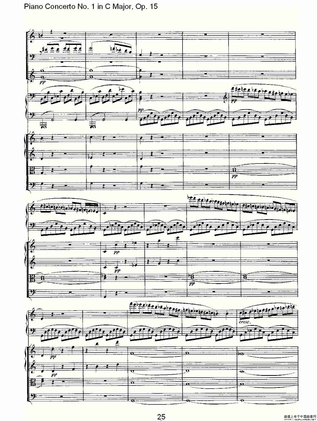 C大调钢琴第一协奏曲 Op.15 第一乐章钢琴曲谱（图13）