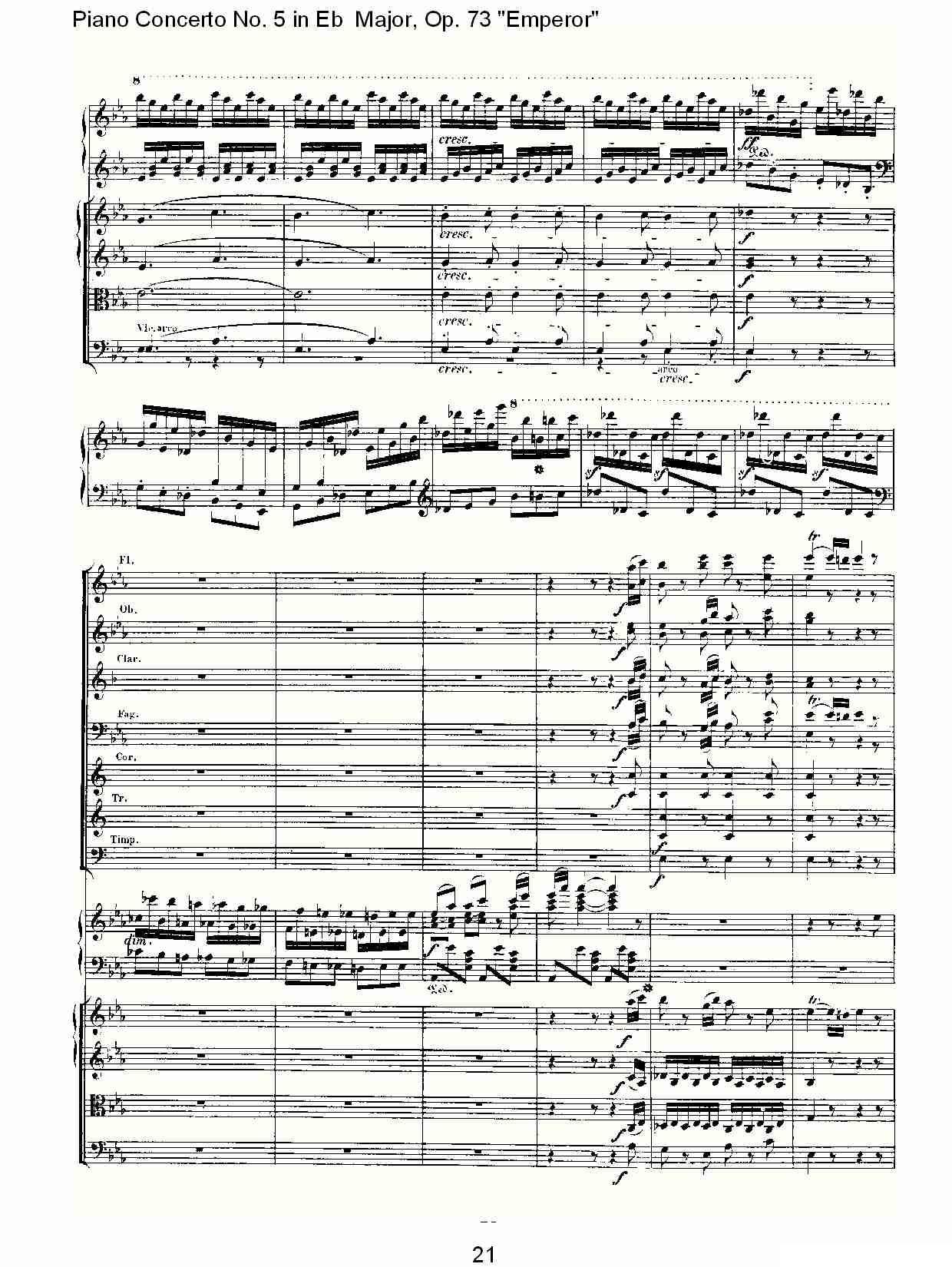 Eb大调钢琴第五协奏曲 Op.73“皇帝”第三乐章钢琴曲谱（图21）