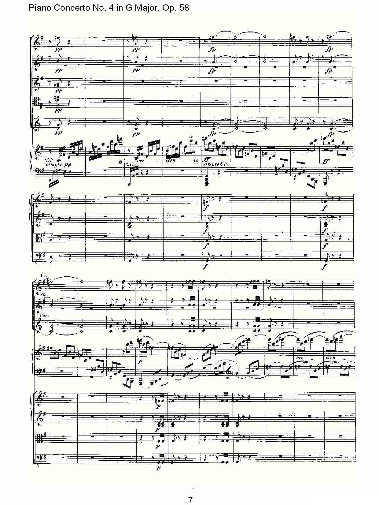 Ｇ大调钢琴第四协奏曲 Op.58 第三乐章钢琴曲谱（图7）