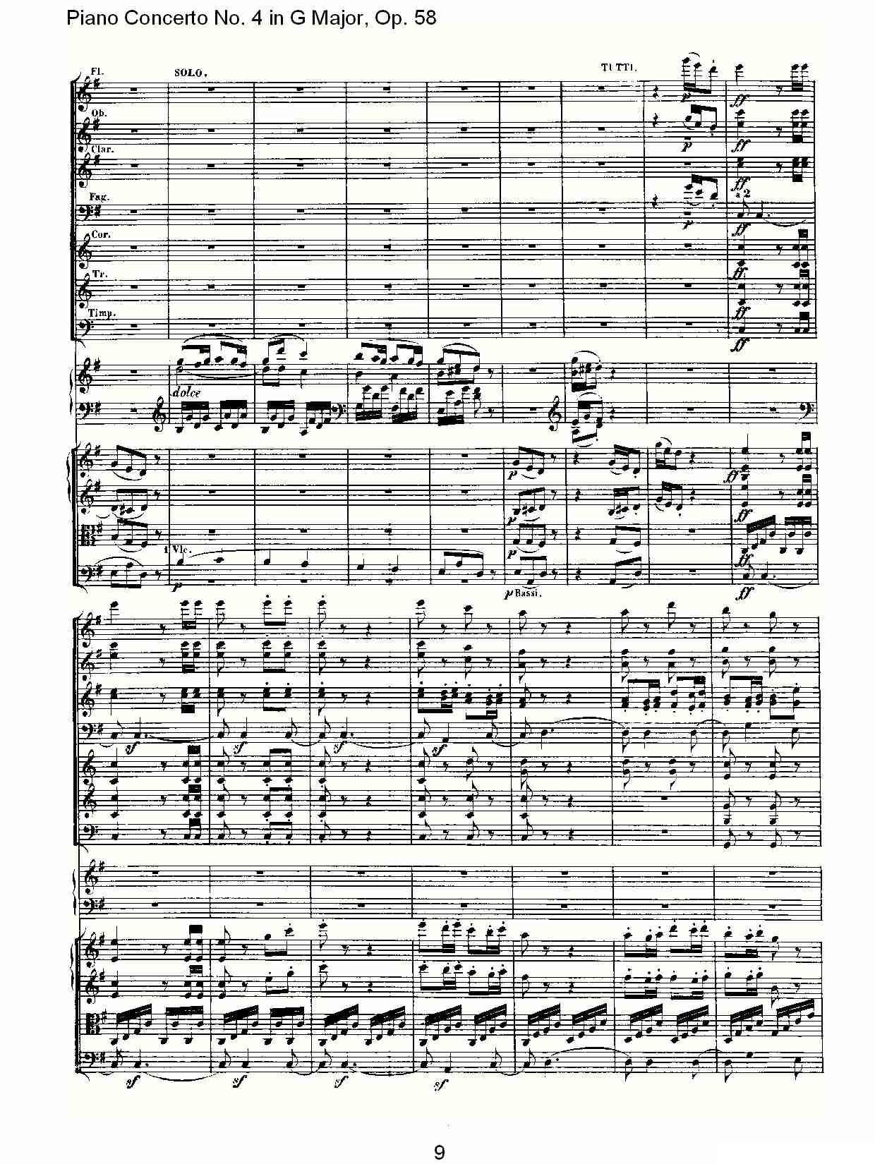 Ｇ大调钢琴第四协奏曲 Op.58 第三乐章钢琴曲谱（图9）