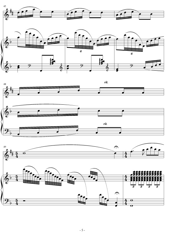 萨克斯《渔舟唱晚》钢琴伴奏谱钢琴曲谱（图5）
