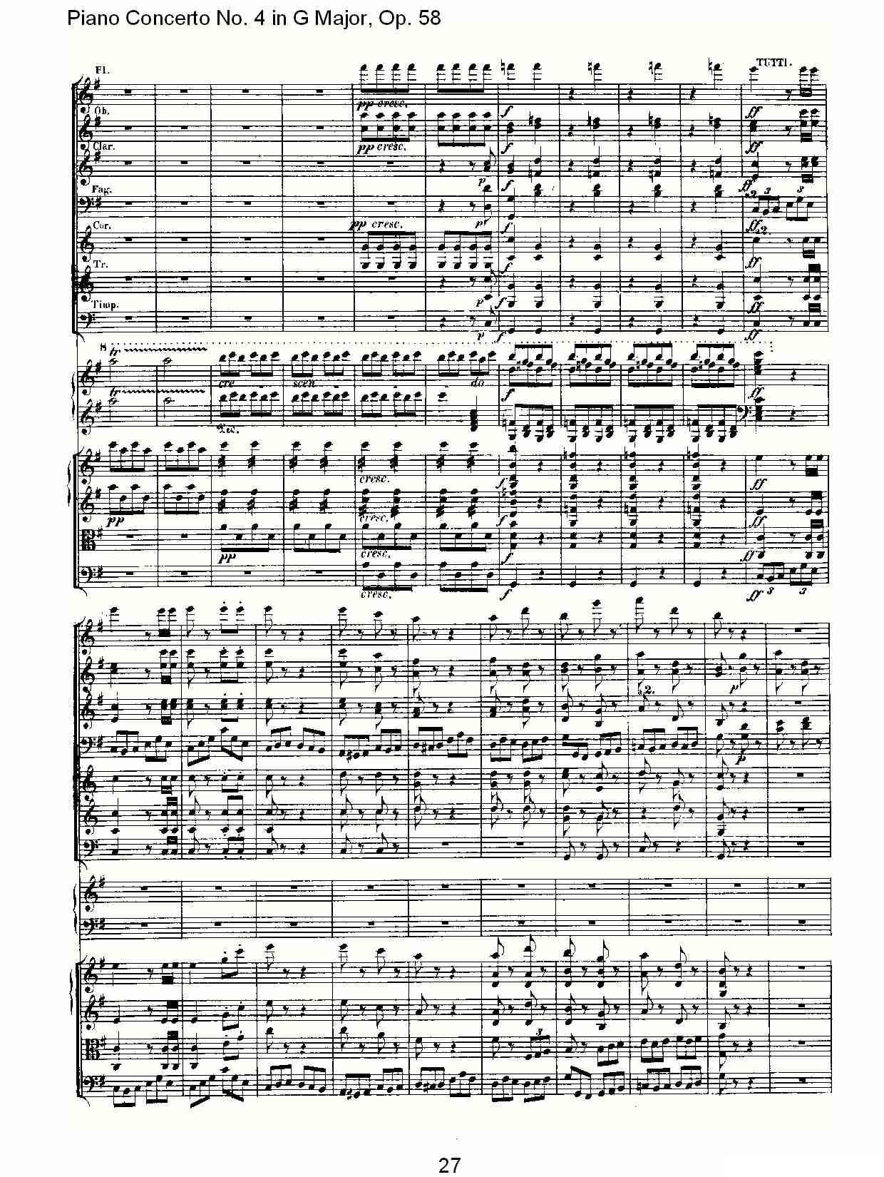 Ｇ大调钢琴第四协奏曲 Op.58 第三乐章钢琴曲谱（图27）