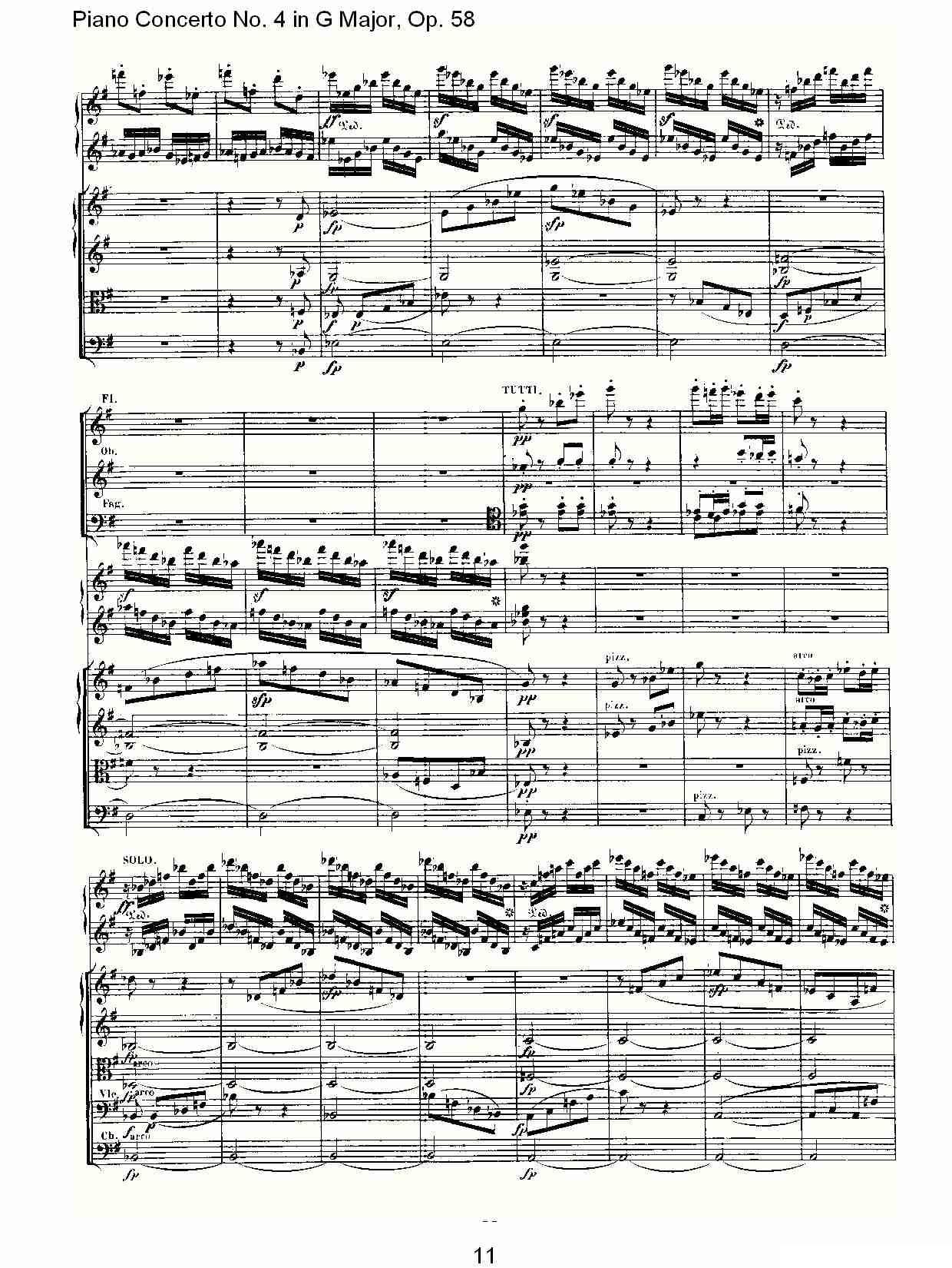 Ｇ大调钢琴第四协奏曲 Op.58 第三乐章钢琴曲谱（图11）