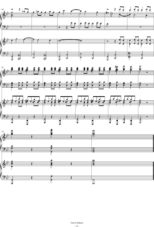 第四十号交响曲第一乐章（双钢琴）钢琴曲谱（图15）