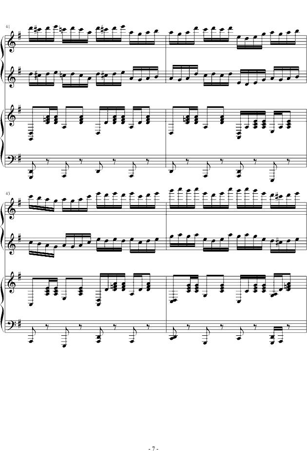 金蛇狂舞（双钢琴）钢琴曲谱（图7）
