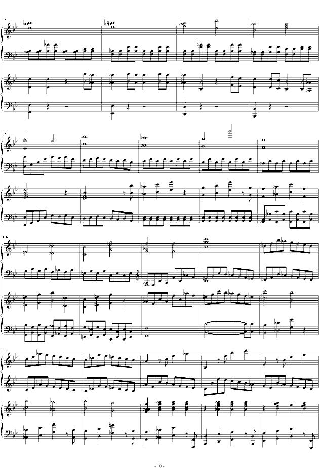 第四十号交响曲第一乐章（双钢琴）钢琴曲谱（图10）