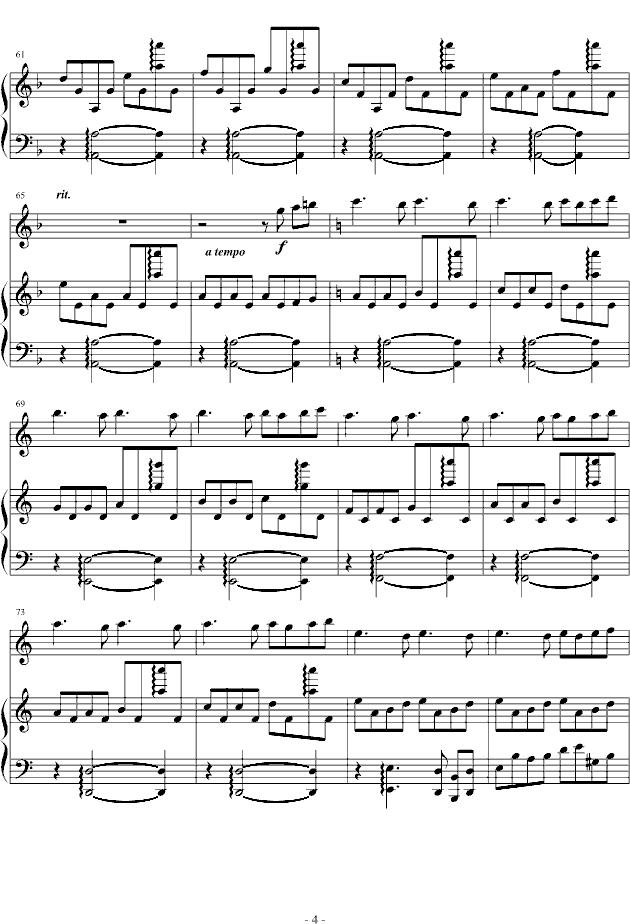 几度枫红钢琴曲谱（图4）