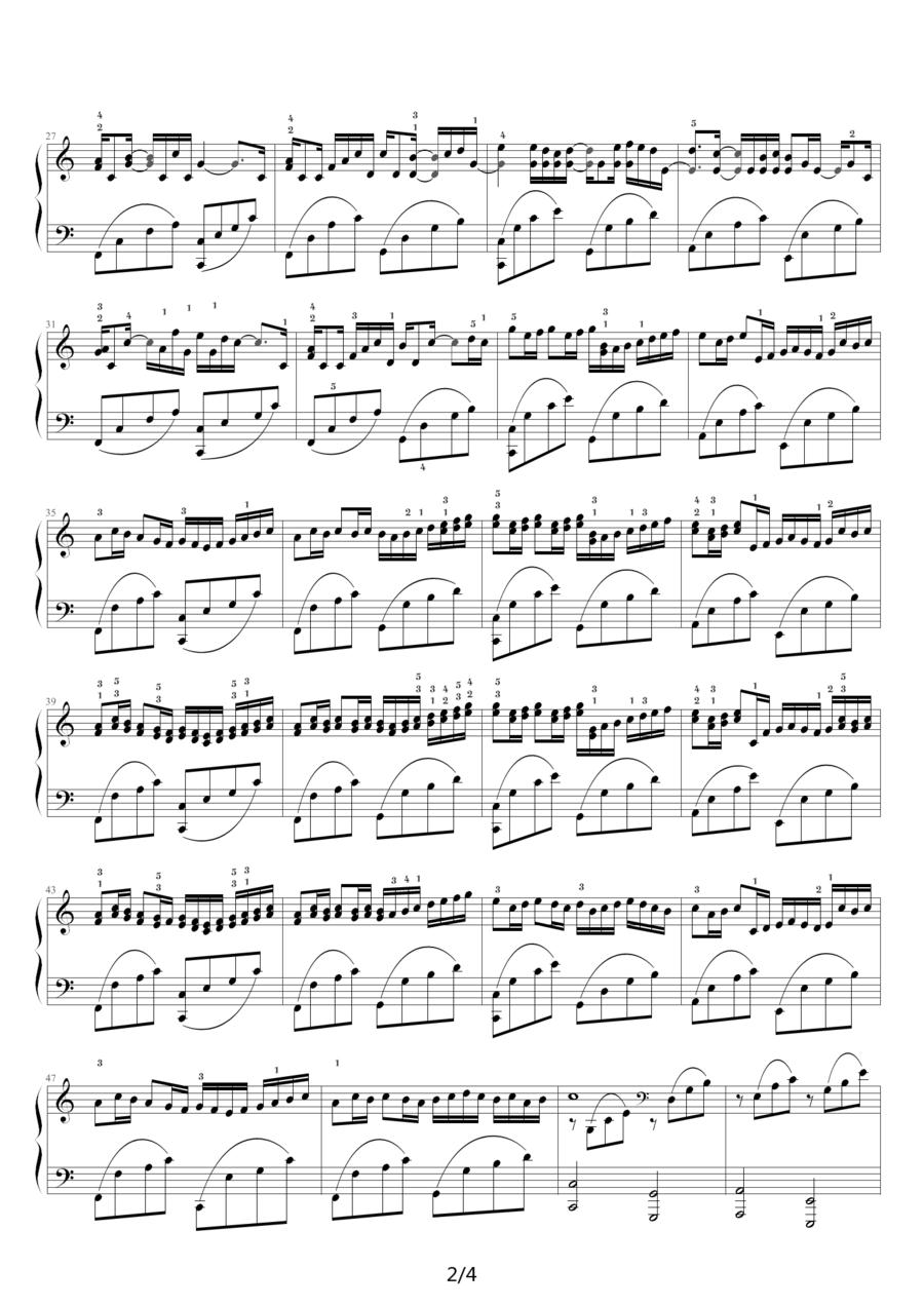 卡农 — George Winston版（附指法）钢琴曲谱（图6）
